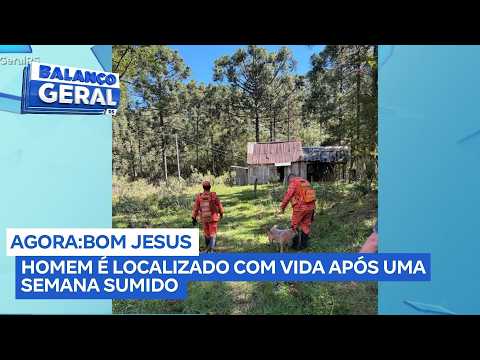 Homem desaparecido há quase uma semana é localizado em Bom Jesus