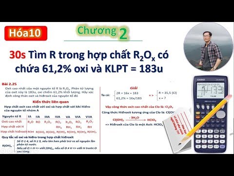✔ Hóa10| Hướng dẫn Tìm nhanh công thức OXIT CAO NHẤT và hợp chất với Hiđro (Chương 2)