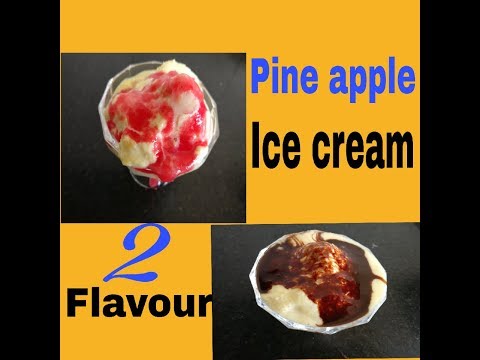 PINEAPPLE ICE CREAM(WITHOUT ICE CREAM MAKER)HOME MADE ICE CREAM!!!!!