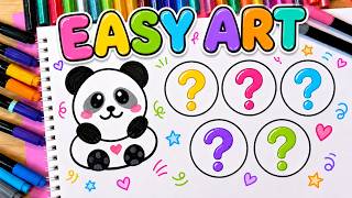 Easy Animals to Draw from a Circle 🐼✨ | Cute Drawing for Beginners