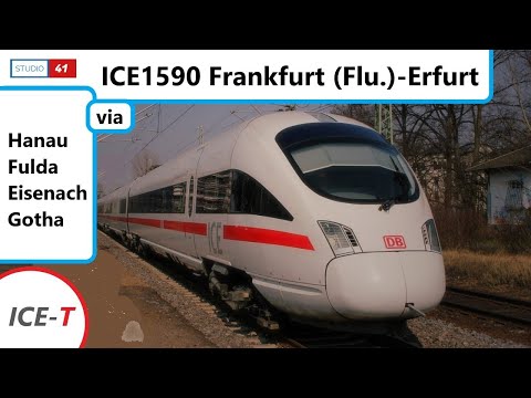 Frankfurt Flughafen-Erfurt *ICE1590* (ICE-T II BR411) Führerstandsmitfahrt/Cabride