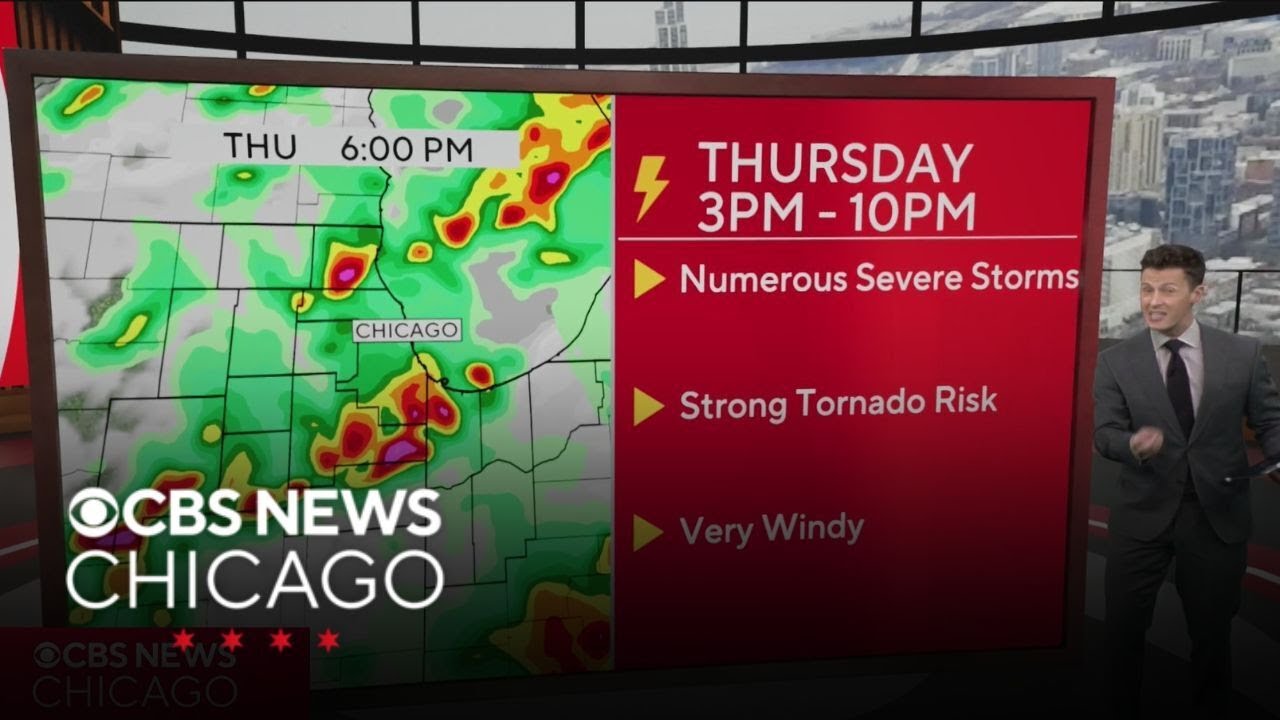 Tracking severe storms expected for Chicago area Thursday afternoon