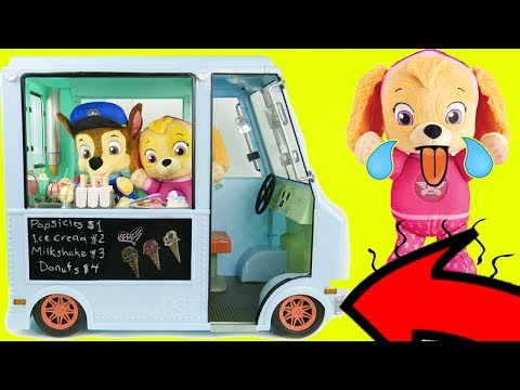 Ice Cream Truck with Paw Patrol Skye + Chase