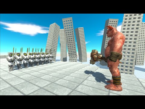 OGRE LORD vs VARIOUS ARMY UNITS ON BRIDGE - Animal Revolt Battle Simulator