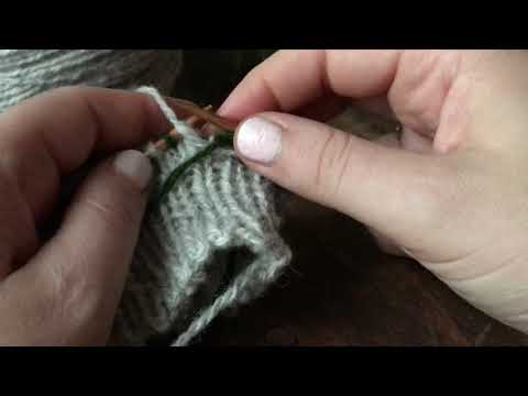 Sticka en lettiskt fläta - varv 2