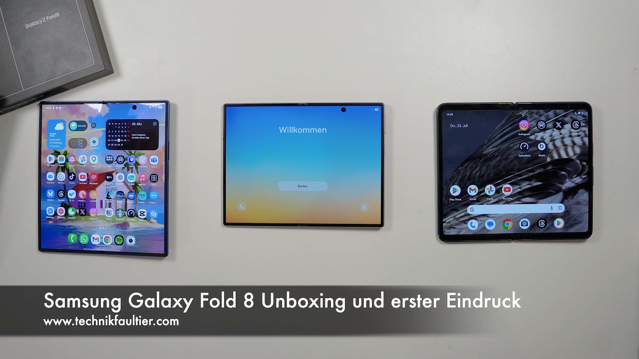 Samsung Galaxy Fold 8 Unboxing und erster Eindruck