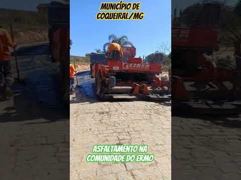 Asfaltamento na Comunidade do Ermo - Município de COQUEIRAL no Sul de Minas Gerais - Vídeo: Rossano