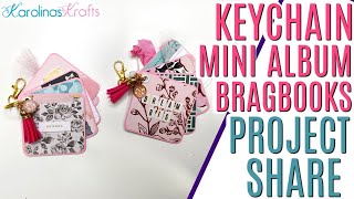 Keychain Mini Album Brag Books Project Share using Small Scraps, Journal Ideas