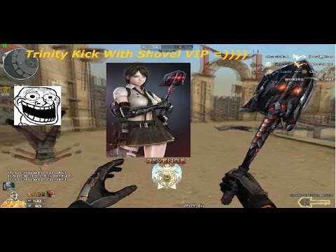 Crossfire NA 2.0: Shovel Obsidian Beast With Trinity VIP character Kick in FFA gameplay (combo)