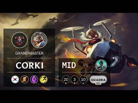 Corki Mid vs Karma - KR Grandmaster Patch 9.15