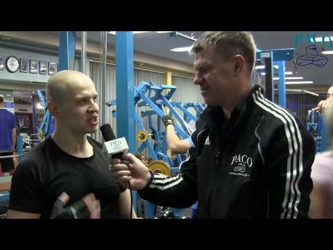 Piotr Chabros na siłowni w Klubie Sportowym Paco przy ul. Zana 72