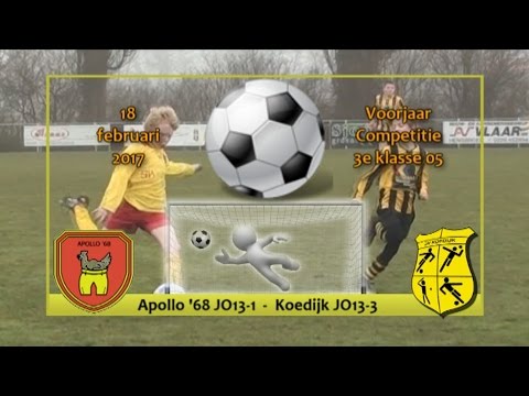 Apollo '68 JO13-1 - Koedijk JO13-3 (18-02-2017)