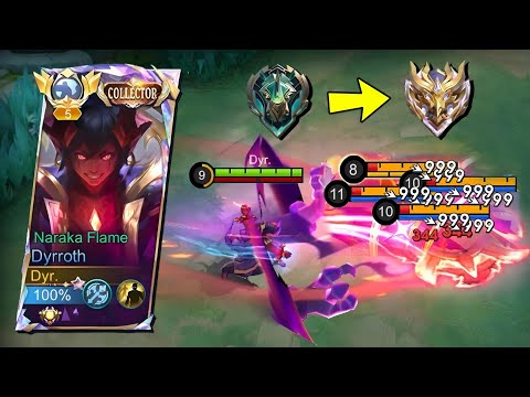 DYRROTH HACK DAMAGE + LIFESTEAL BUILD!! BEST BUILD DYRROTH 2025! (easy push rank)
