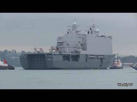 ROYAL NETHERLANDS NAVY HNLMS JOHAN DE WITT L801 ARRIVES AT DEVONPORT NAVAL BASE - 27th November 2020