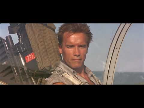 Arnold Schwarzenegger, Tom Arnold, Jamie Lee Curtis, in True Lies-  ,Harrier scene