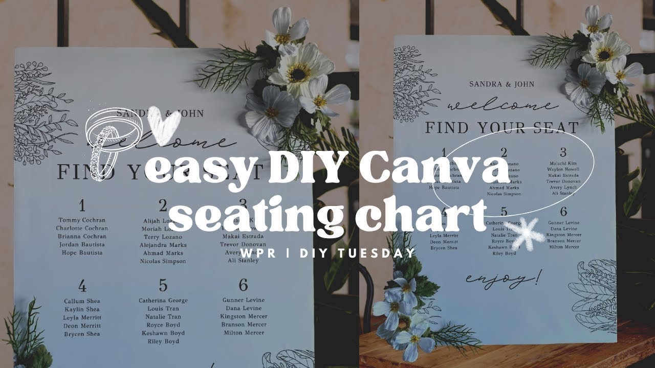 DIY Wedding Seating Chart | Easy and Affordable