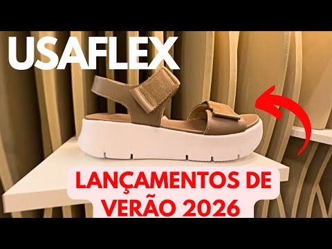 USAFLEX VERÃO 2026 NOVA COLEÇÃO LINDAS SANDÁLIAS SUPER CONFORTÁVEIS TÊNIS SAPATOS LANÇAMENTOS LOJAS