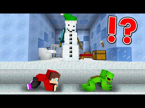 Maizen - LOCKED UP!! Escape From A Snowman Jail in Minecraft