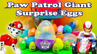 PAW PATROL Nickelodeon Giant Surprise Eggs Paw Patrol Surprise Egg Video