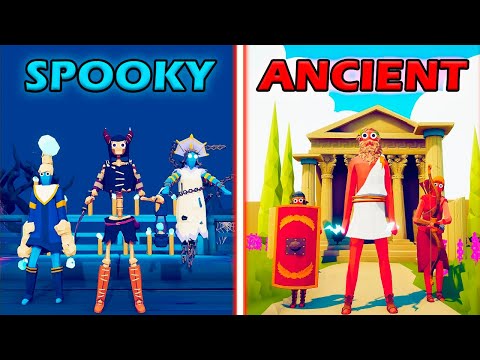 SPOOKY TEAM (FULL) vs ANCIENT TEAM (FULL) - Totally Accurate Battle Simulator | TABS
