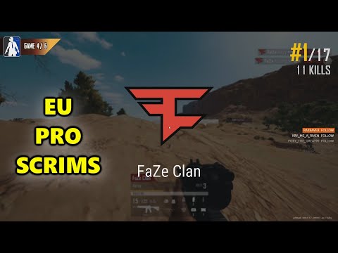 FaZe ubah, FuzzFace, Gustav & Aitzy - EU PRO SCRIMS - PUBG