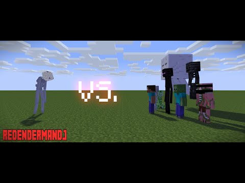 (13+) SCP-096 "The Shy Guy" vs Herobrine & Team Monsters - Minecraft Battle Animation