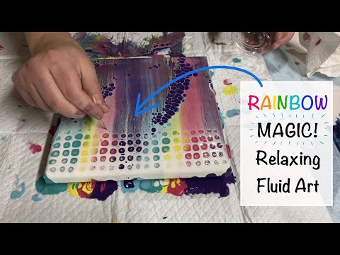 RELAXING Chameleon Cell Magic! Instrumental Acrylic Pouring
