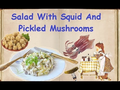 Salad With Squid And Pickled Mushrooms / Book of recipes / Bon Appetit