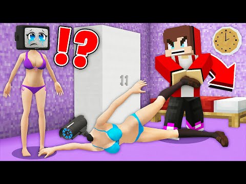 Shocking! JJ Forces Camera Woman Into Bed in Minecraft!