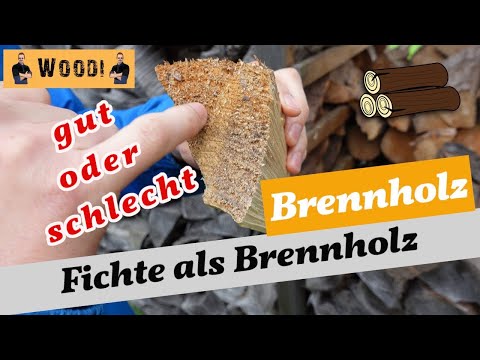 Fichte als Brennholz - Ist Fichte gutes Brennholz? Brennwert - Vorteile - Nachteile - Kaminholz