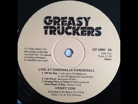 Henry Cow - Cafe Royal [ solo guitar ](Fred Frith) – 1973