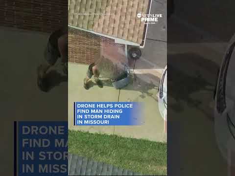 Drone helps police find man hiding in storm drain in Missouri