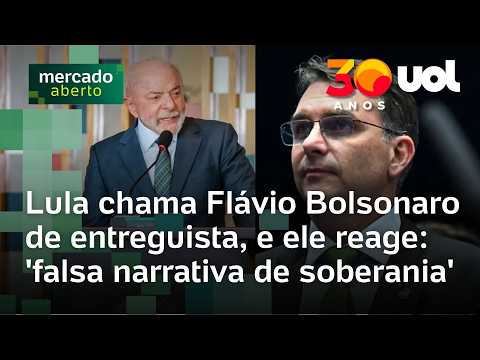 Flávio Bolsonaro rebate Lula sobre polêmica de soberania nacional por tarifaço
