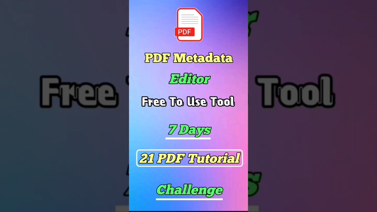 How to remove pdf metadata 🤯💯😎 Day-5 Tutorial-3 #short #shorts #youtubeshorts