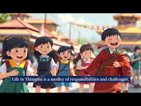 Contrasts of life in Thimphu