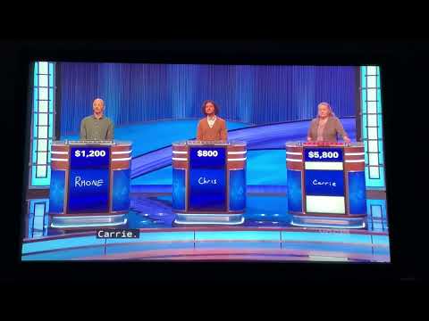 Double Jeopardy, Rhone Talsma Day 2 - 2nd Daily Double (1/27/22)