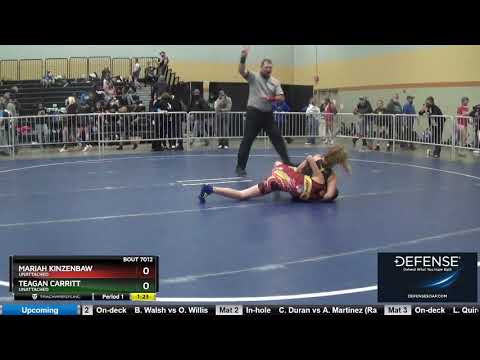 2020 USAW Preseason Nationals/7012 Girls 3rd-5th Grade 88-94 Mariah Kinzenbaw Unattached Vs Teagan