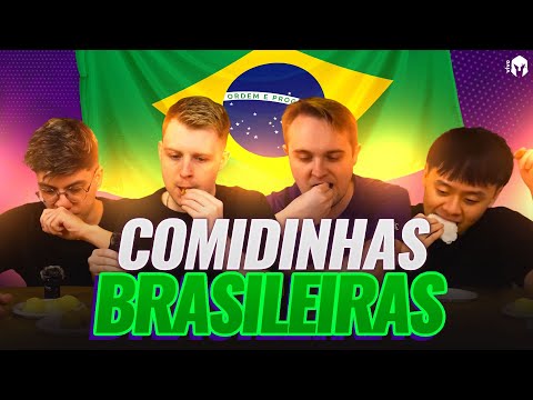 FOREIGNERS TRY BRAZILIAN FOOD | LIVE EXPERIENCE