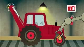 Tractor assembly line cartoon for kids and babies by Chiglikids TV.