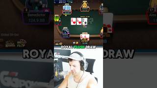 ROYAL FLUSH VS. FLUSH! 🤯 #poker #shorts