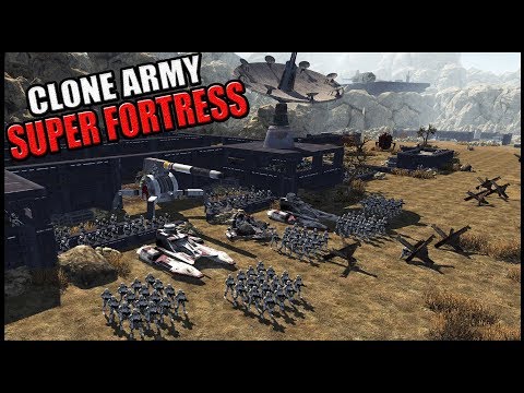 Clone Army MEGA FORTRESS Defense - Men of War: Star Wars Mod Battle Simulator