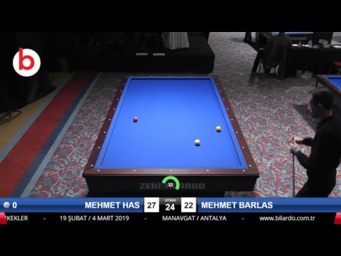 MEHMET HAS & MEHMET BARLAS Bilardo Maçı - 2019 TÜRKİYE KUPASI 1. ETAP ERKEKLER-2.TUR