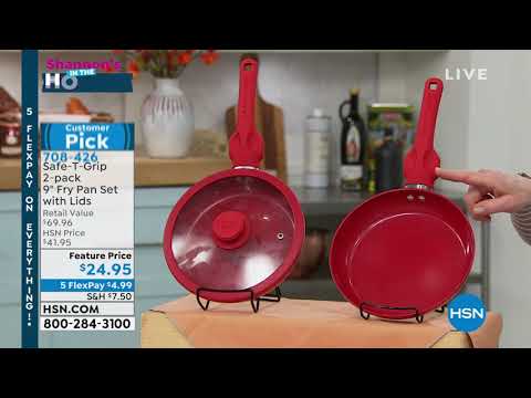 SafeTGrip 2pack 9" Fry Pan Set with Lids