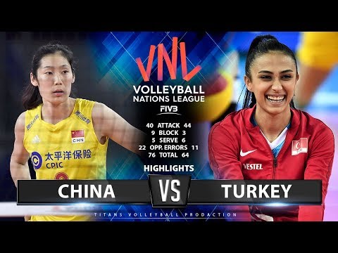 CHINA vs TURKEY - HIGHLIGHTS | Women's VNL 2019
