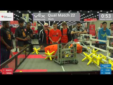 2017 VRC Math Q22 - 99451C 1032A vs 1119 1404B - 13 to 39