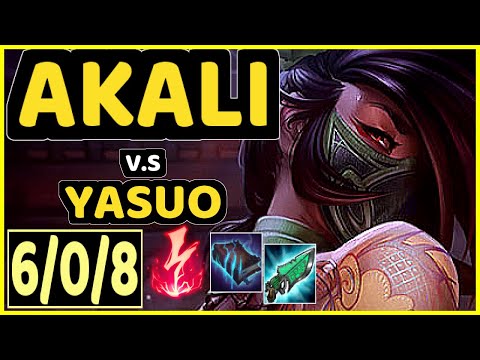 EVROT (AKALI) vs YASUO - 6/0/8 KDA MID CHALLENGER GAMEPLAY - BR