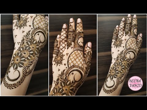 *New* Arabic henna design in flower version for backside 2021 || *Eid Special* | Heena Vahid.