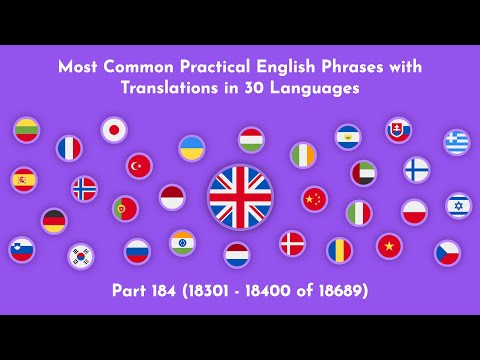 Most Common Practical English Words, Phrases & Idioms with Translations in 30 Languages - Part 184