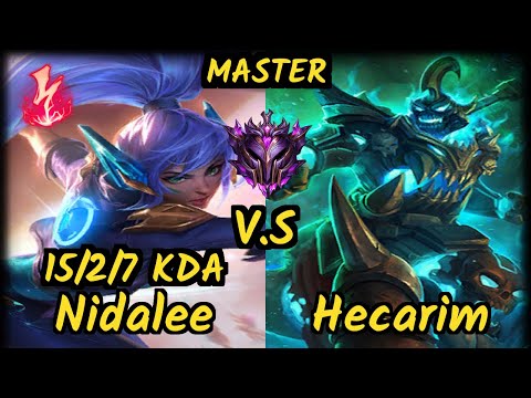 RED Revolta (NIDALEE) vs HECARIM - 15/2/7 KDA JUNGLE GAMEPLAY - BR Ranked MASTER