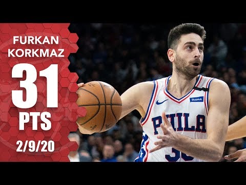 Furkan Korkmaz excites 76ers teammates with 31-point night  | 2019-2020 NBA Highlights